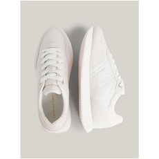 TOMMY HILFIGER SUEDE MIXED TEXTURE RUNNER TRAINERS FW0FW07681PQT Misty Coast