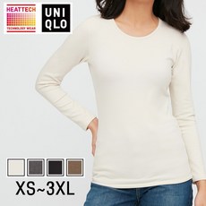 유니클로 WOMEN 히트텍 울트라웜 크루넥T(긴팔) 20FW 428499/빅사이즈 여성내의