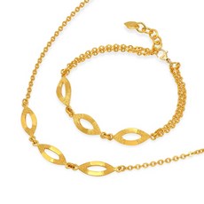 여성순금목걸이팔찌세트