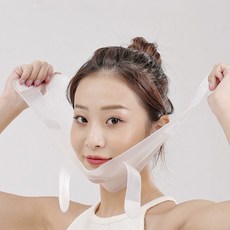 1+1 리프팅 밴드 브이 라인 얼굴 볼살 이중 사각 턱 마사지 땡김이 당기미 기구 팔자 땡기미 v 페이스 효과 턱살 빼는법 처진 주름 압박 없애기 통풍 실리콘 벨크로 찍찍이, 1+1(2개)통풍 메쉬 v라인 밴드(오픈형)