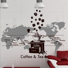아트박스/꾸밈 im103-COFFEE BELT(커피벨트-최상급 원두 원산지 지도), 색상선택 코코아브라운+그레이