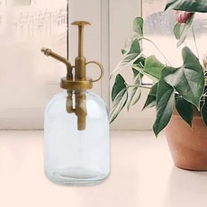 260781 식물 물 스프레이 병 리필 용기 투명 유리 급수 미스터 마당 실내 야외 정원 홈, YELLOW, 1개, 350ml