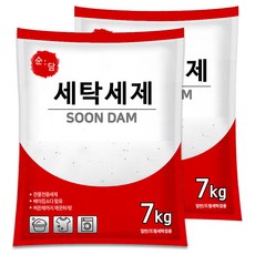 순담 세탁세제 7kg[2개] 총14kg 세제 가루세제 일반드럼겸용