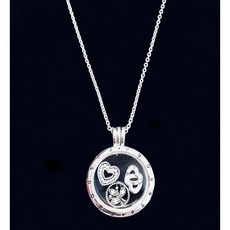 [해외]판도라목걸이 Authentic Pandora FLOATING LOCKET NECKLACE W/ Family Petites 590529 60 TAG BOX