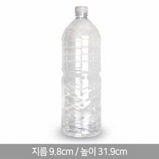 HD-원형 생수병 페트병 공병, 108개, 흰색캡, 2L