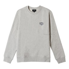 A.P.C.(아페쎄) [아페쎄] 23FW 여성 COEZD F27700 PAA 로고 자수 맨투맨 티셔츠 라이트그레이