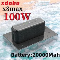 거실스피커 무선스피커 미니 블루투스 카페 XDOBO X8 맥스 100W 초고출력 야외 휴대, 2.X8 II 60W Black