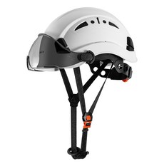 CNTCSM 유행 가벼운 안전모 경량 안전모 헬맷 충돌 방지 눈 머리 보호 작업 현장 덧차양판, 1개, 흰색+잉크