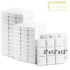 방음패널 방음 소음 보호 스폰지 흡음 처리 스튜디오 6 개 1224, 23) MGTWhite  Medium Density12