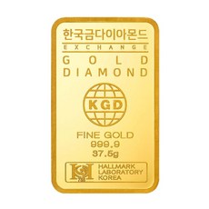 한국금다이아몬드 순금 골드바 24K 37.5g 999.9 금시세 - 순금37.5g