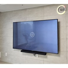 티라미슈 국산 벽걸이 티비 무타공 사운드바 거치대 LG 삼성 호환 TV 사운드바 선반 브라켓, 1개 1개