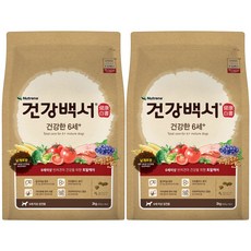 건강백서 건강한6세이상 4kg (2kgX2포) +쿠키펫3종선물 /노령견용, 2kg, 1개 - 백세개로