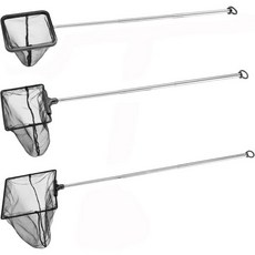 확장 가능한 스테인리스 스틸 긴 손잡이가 있는 Lpraer 수족관 어망 어항용 미세 그물망, SML 3PACK, 1개