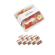 도나앤데코 샌드위치용기 정사각 화이트 10p + 맛있게드세요 띠지 화이트 10p, 5세트, 용기 하단 10p + 상단 10p + 띠지 10p