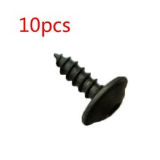 10Pcs 경량 셀프 태핑 나사 머드 가드 패스너 볼트 N90974701 N84F, Black, 10개