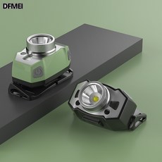 DFMEI LED 인덕션 스트레인 초점 헤드램프 강광 충전 초광석 램프 헤드업 밤낚시 야외 초장거리 주행, 민트(1200mA), 1개