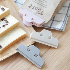 [1+1] 집게 클립 밀봉집게 다용도 과자 밀봉 봉지 큽립, 그레이 021601, 2개