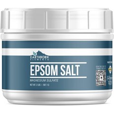 Earthborn Elements 앱섬솔트 마그네슘 설페이트 2lbs(907g) USP & 식용 Food 등급 Epsom Salt, 1개, 907g