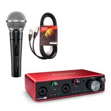 SHURE SM58 SK 스칼렛 2i2 오인페 XLR 케이블 5M 보컬 녹음 방송 레코딩 장비 [정품/당일출고] 상품 이미지