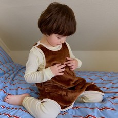 아이숲 아동용 솔리드 벨로아 수면조끼 상품 이미지