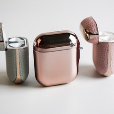 게이즈샵 METALIC Airpods Case 에어팟 메탈 케이스, Rose Gold