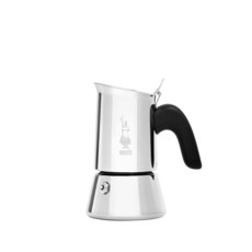 Bialetti - 뉴 비너스 스테인리스 스틸 에스프레소 커피 머신 모든 유형의 스토브에 적합 2컵(85ml) 알루미늄 실버(인덕션 사용 불가), 2 cup, New Venus, 2개