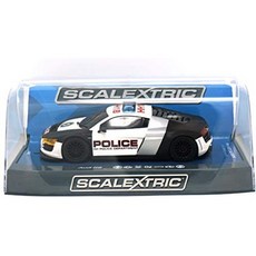 Scalextric Audi R8 경찰차 1:32 Slot Race Car C3932 White amp; Black, One Color_One Size, One Color_One Size, 상세 설명 참조0