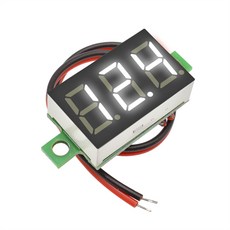 미니 LED 디지털 패널 전압계 전압 테스터 DC 4.7-32V 3 자리 디스플레이 적색 청색 녹색 백색 0.36, 01 CN, 01 WHITE