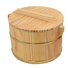 초밥 통 오히쯔 스시 그릇 나무 밥통 업소용 오히츠, 프놈펜 18cm (뚜껑포함), 1개