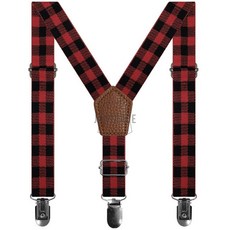 쇼핑탐색단 어린이 멜빵 레드체크 유아멜빵