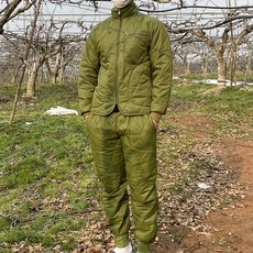 남자 깔깔이 세트 작업복 군용 군대 군인 패딩 자켓 패딩바지
