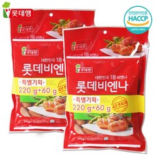 롯데푸드 비엔나 220g+60g 2개, 1세트