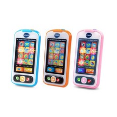 Vtech 터치 및 스와이프 베이비 아기폰 색상 6.7인치 17cm, 1. 블루, 1개