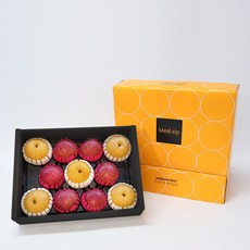 [밀짚] 정직선별 착한 사과 배 선물세트 4kg (사과 6과+배 5과), 1박스