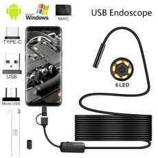 연마 5.5mm 렌즈 카메라 내시경 IP67 1/2/3.5/5/10 M 하드 유연한 튜브 마이크로 USB 비디오 검사 안드로이드, 02 Soft Cable_01 3.5 메터, 1개