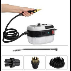 스팀세척기 무선스팀청소기 고압 및 온도 스팀 에어컨 주방 후드 자동차 물 탱크 2500W 220V, 없음, 6) white - UK-220V