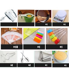 [해외 직송]뉴타임즈 믹서기 블렌더 거품기 전동기 계란 흰자와 반죽 케이크 베이킹 미니 파워 믹서 손으로 돌리기 XZ02 A28, 블랙 화이트 슈트6