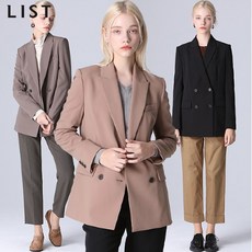 리스트 [리스트] 솔리드 더블 브레스트 자켓