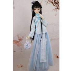 구체관절인형의상 1/3_usd 60cm 한복 일상복, 상의+치마+헤어장식+손가방+악세사리