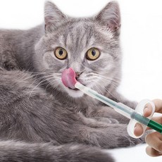 강아지 고양이 약 주사기 알약 가루약 물약 디스펜서 필건 주사 손잡이 투약 feeding kit, 레드, 1개