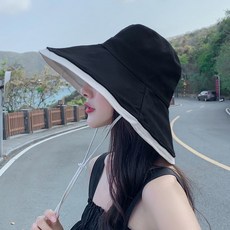여성 여름 버킷햇 벙거지 사파리 미러형 썬캡 자외선 차단제 UV 커버 얼굴 태양 모자 큰 테두리 모자 큰 처마 접는 태양 모자 큰 테두리