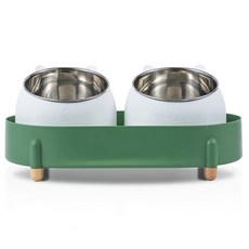 뷰넷 반려동물 파스텔 스테인레스 밥그릇 + 물그릇, 0 green, 3개