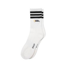 내셔널지오그래픽 양말 트리플 크루 화이트 N235ASO540
