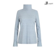JJ지고트 커프스 배색 울 티셔츠 GIBA0TS30