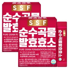 순수식품 곡물 발효 효소 2박스(60포) 프로바이오틱스 역가수치, 90g, 60개