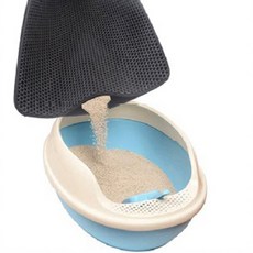생활살림 청소가 쉬운 사막화방지 고양이 화장실 모래매트, 고양이모래매트 그레이 50*75, 1개