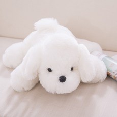 바디필로우 새끼강아지 인형 엎드린강아지 피큐어 귀여운 강아지 장난감 쿠션 화이트 생일선물, C05-55CM