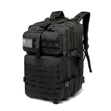 로지 대용량 밀리터리 군인가방 등산 캠핑백팩, 블랙