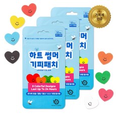 오빌릿 하트 모기패치 썸머패치 기피제 인증 국산 100% 32매입, 3개