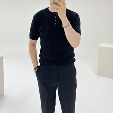 남자골지니트반팔
